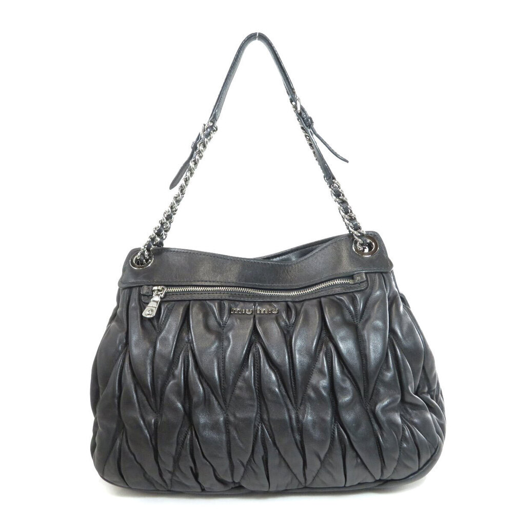 Miu Miu Calfskin Shoulder Chain Bag